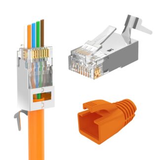 RJ45 võrgupistikud CAT7, oranž (10tk)
