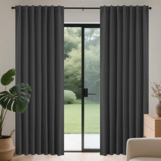 Termo-pimenduskardinad, tumehall (2tk, 132x210cm)