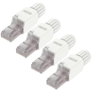 RJ45 pistikud, Cat6A, kullatud (4tk)