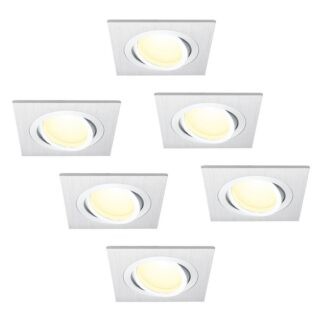 Hämardatavad LED süvisvalgustid (6tk, 5W, 3000K)