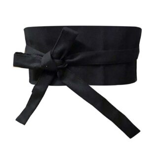 Lai dekoratiivne kimono vöö, must (10cm)