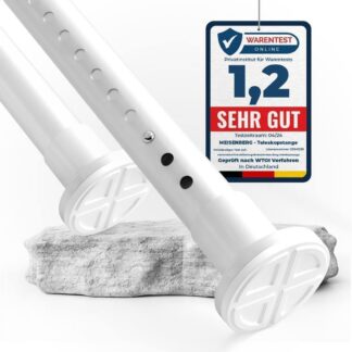 Pikendatav kardinapuu, valge, pingega kinnitatav (210-260cm, Ø32mm)