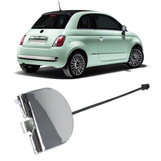 Tagumine pukseerimiskonksu kate Fiat 500, kroomitud