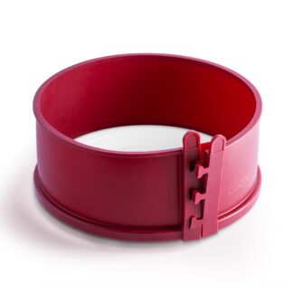 Lahtikäiv koogivorm portselanalusega, punane (18cm)