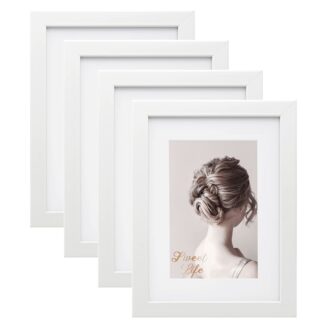 Puidust pildiraamid, valge (4tk, 15x20cm)