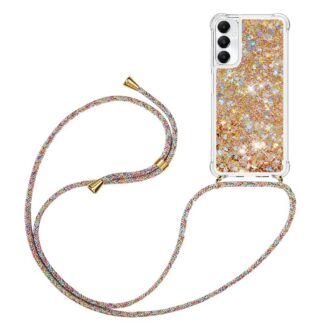 Samsung Galaxy A05s telefonikaaned, sädelev, paelaga, kuldne