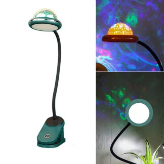 Klipsiga LED-öölamp ja täheprojektor lastele