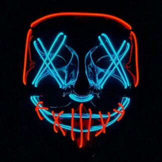 LED valgustusega Halloween'i mask, punane ja sinine