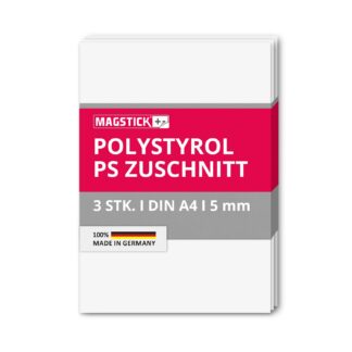 Polüstüreenist plaadid, valged (3tk, A4, 5mm)