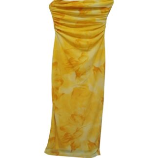 Kollane lilleline kleit, suurus S