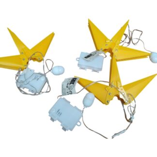 Kollased tähekujulised LED-tuled, 3tk