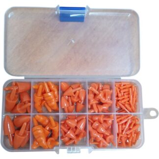 Plastikust porgandikujulised lumememmeninad käsitööks