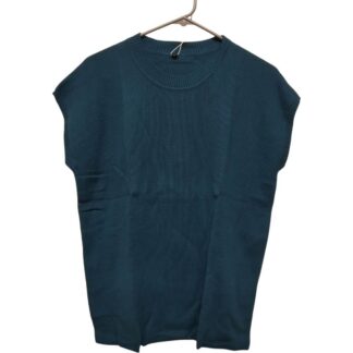 Tumesinine kootud vest, suurus L