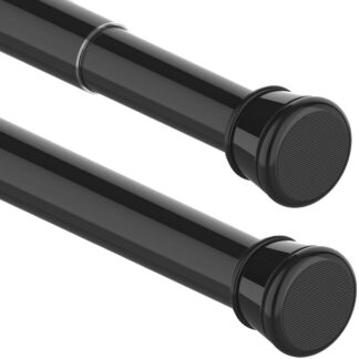 Pikendatav kardinapuu, must, pingega kinnitatav (73-145cm, d=2.5cm)