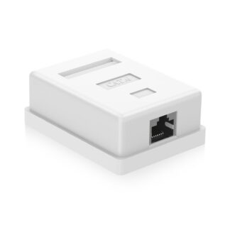 Cat6 RJ45 seinapealne võrgupesa, varjestatud, valge