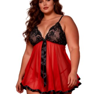 Pesukomplekt babydoll ja aluspüksid (5XL)