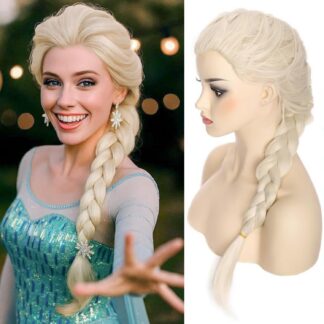 Punutud patsiga cosplay parukas, blond, ELSA