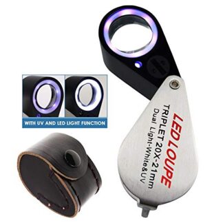 Kokkuvolditav LED-valgustusega luup 21mm (1TK)