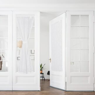 Poolläbipaistvad linase efektiga kardinad (2tk, 60x240cm)