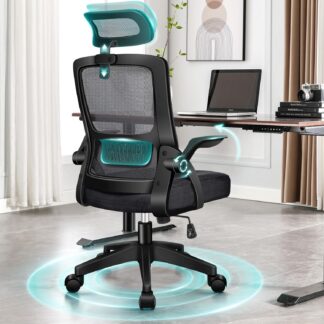 Ergonoomiline kontoritool, võrkkangast, must, AINULT KULLERIGA